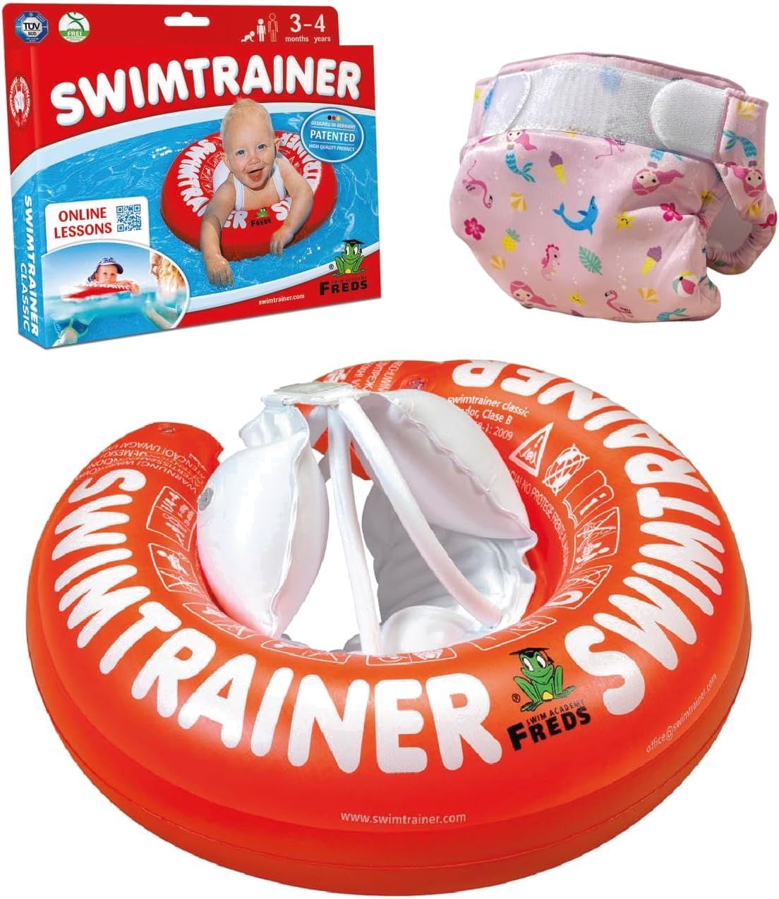 BUNDLE: SWIMTRAINER Red + Nappy Blue