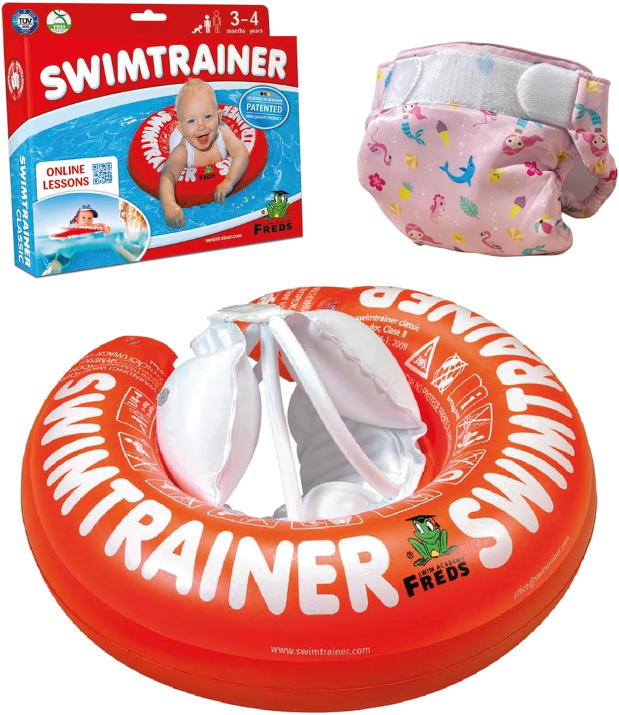 SWIMTRAINER red & Nappy Blue bundle