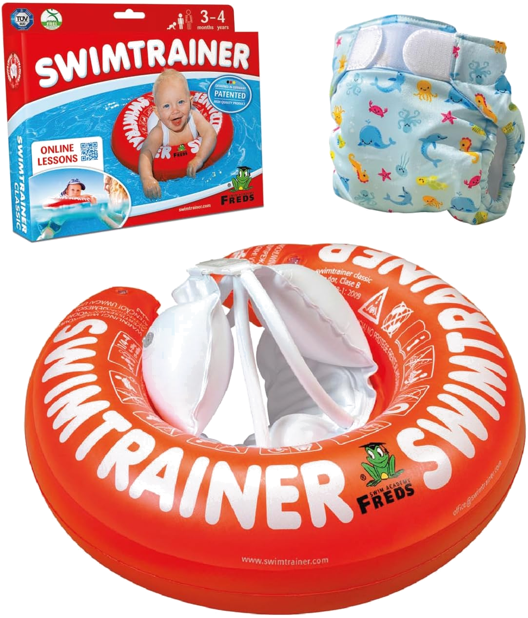 BUNDLE: SWIMTRAINER Red + Nappy Pink