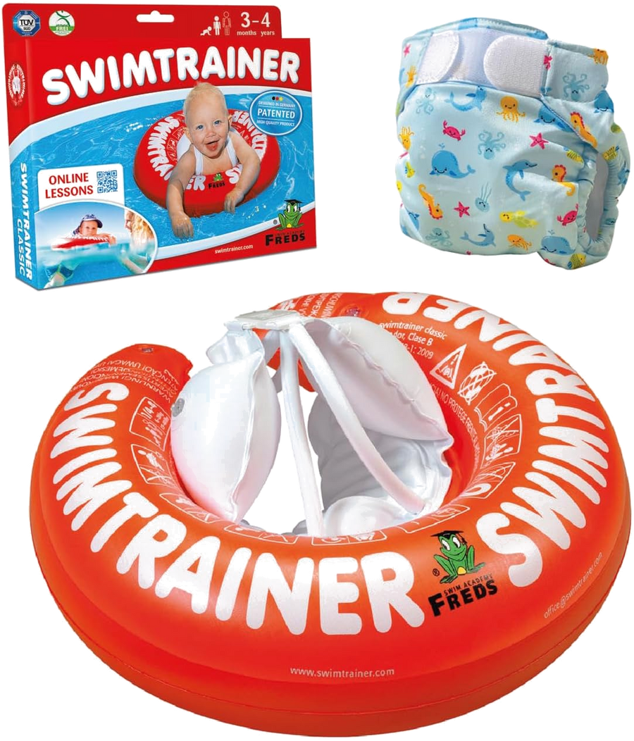 SWIMTRAINER red & Nappy Pink bundle
