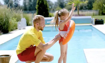 Putting on the SWIMTRAINER