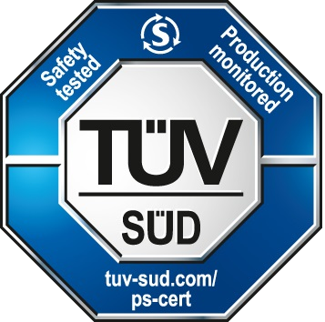 T&Uuml;V S&Uuml;D safety tested and production monitored